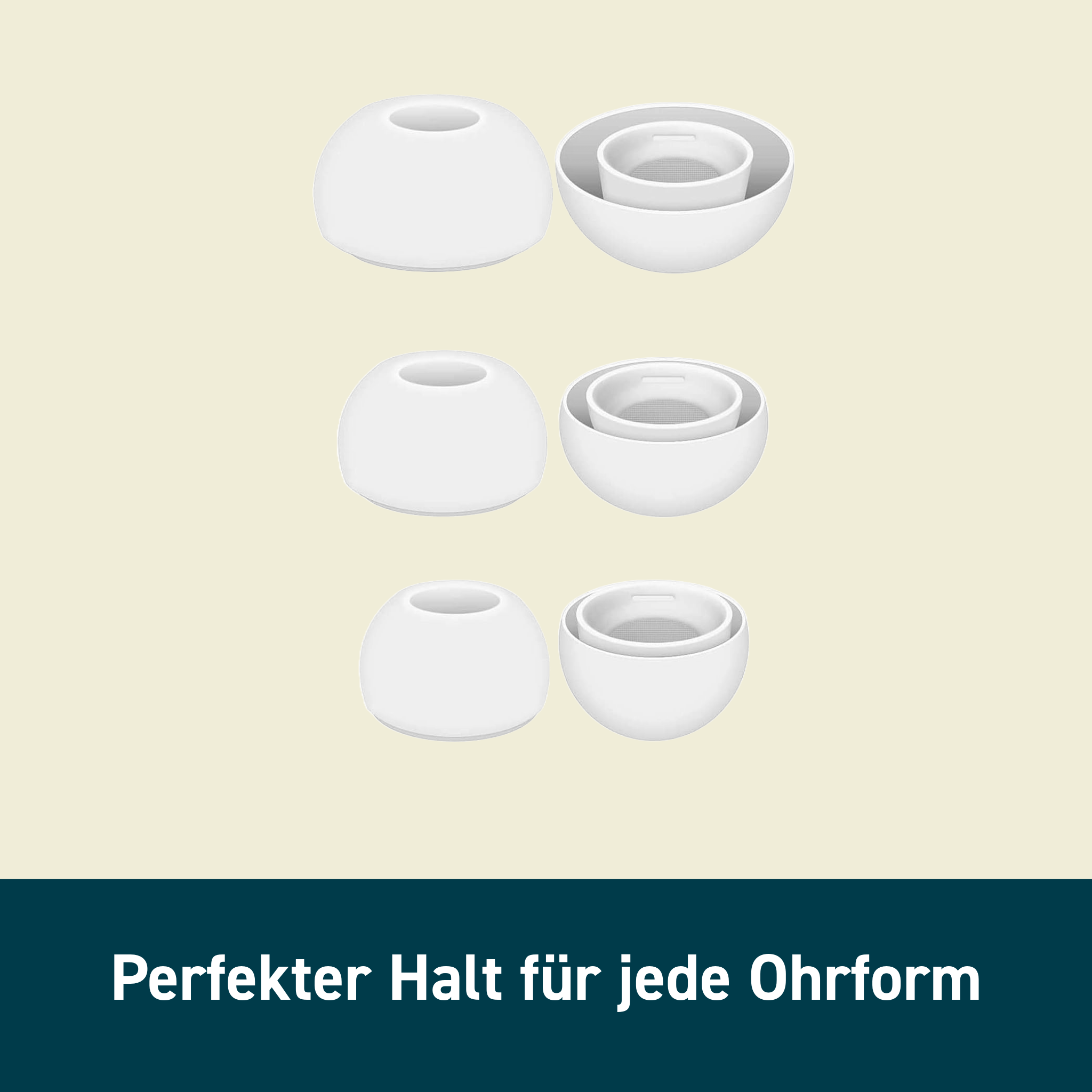 Basic Gummiaufsätze für AirPods Pro (Weiß)